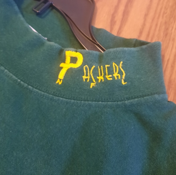 Vintage 90's Green Bay Packers NFL long sleeve mock turtleneck men's size large - Picture 3 of 5